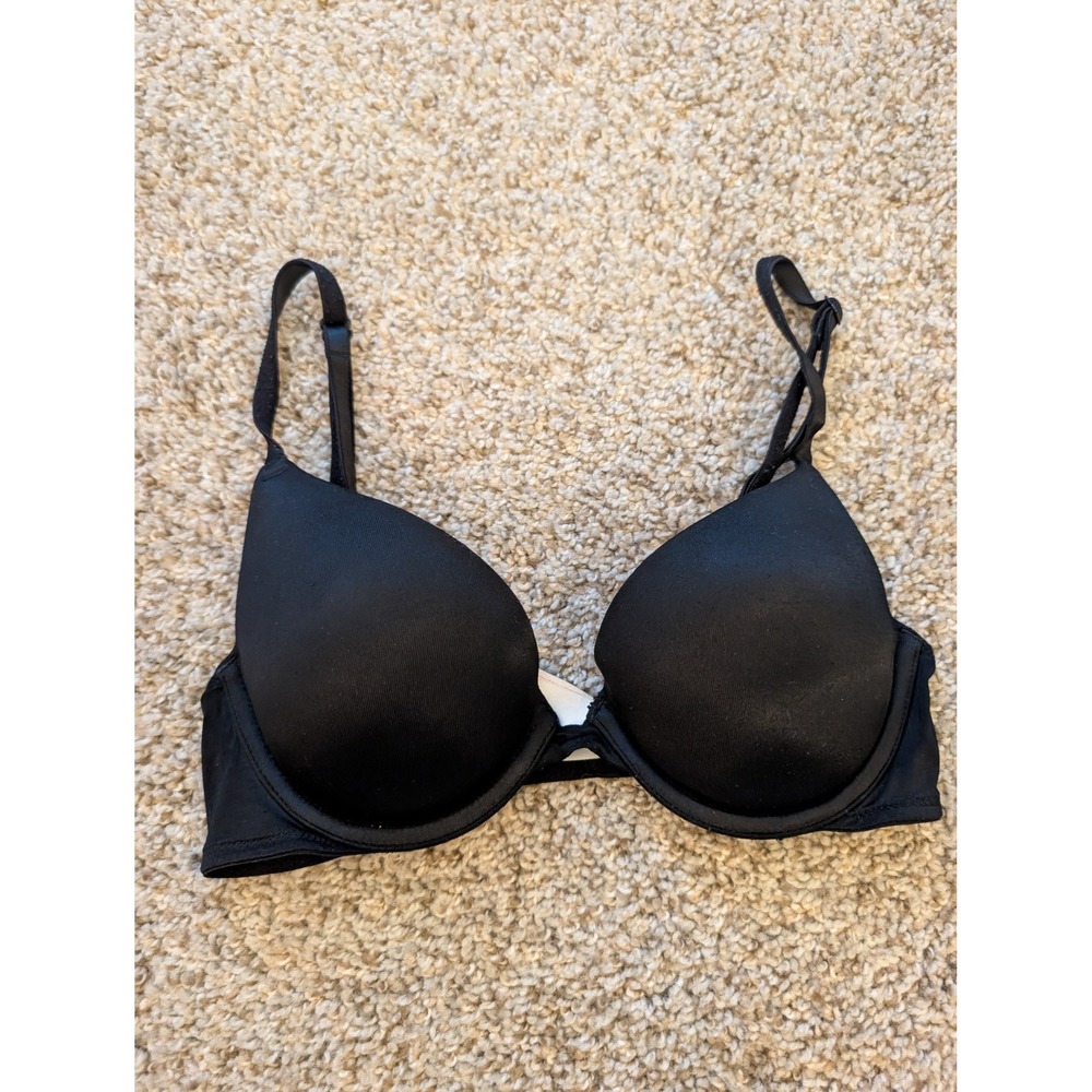 PINK Victoria's Secret Black Wear Everywhere Push-Up Bra 32B Underwire Padded